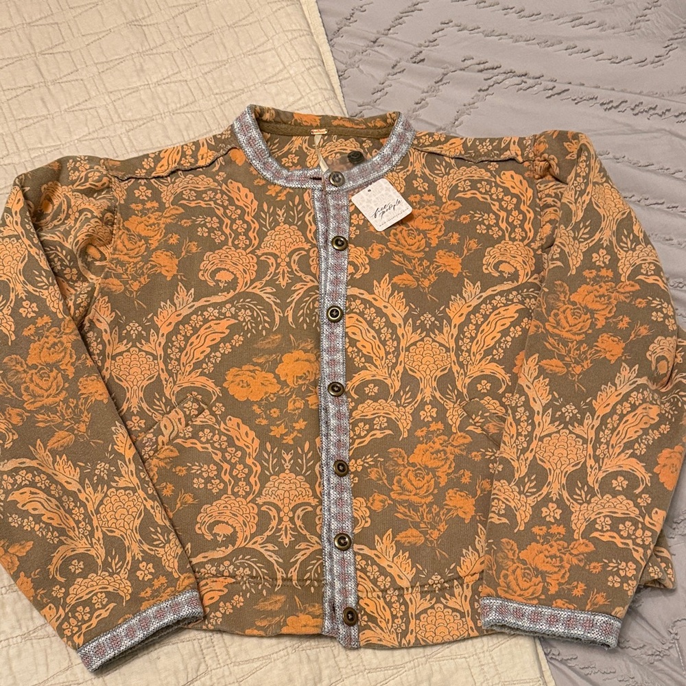 FREE PEOPLE Drifter sweatshirt in natural XS NWT